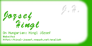 jozsef hingl business card